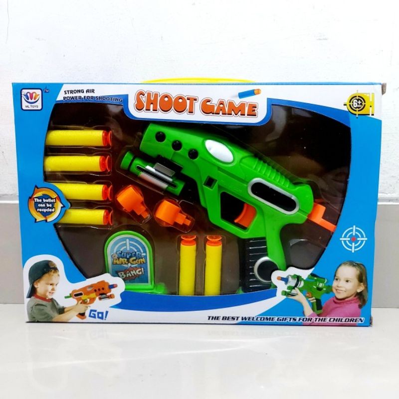 Mainan Nerf Gun Soft Bullet - Pistolan Tembak Tembakan Anak Busa