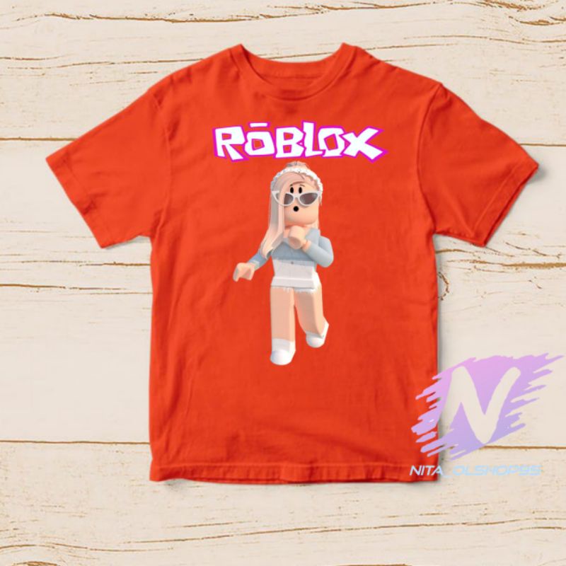 kaos roblox baju anak roblok charakter girl terbaru