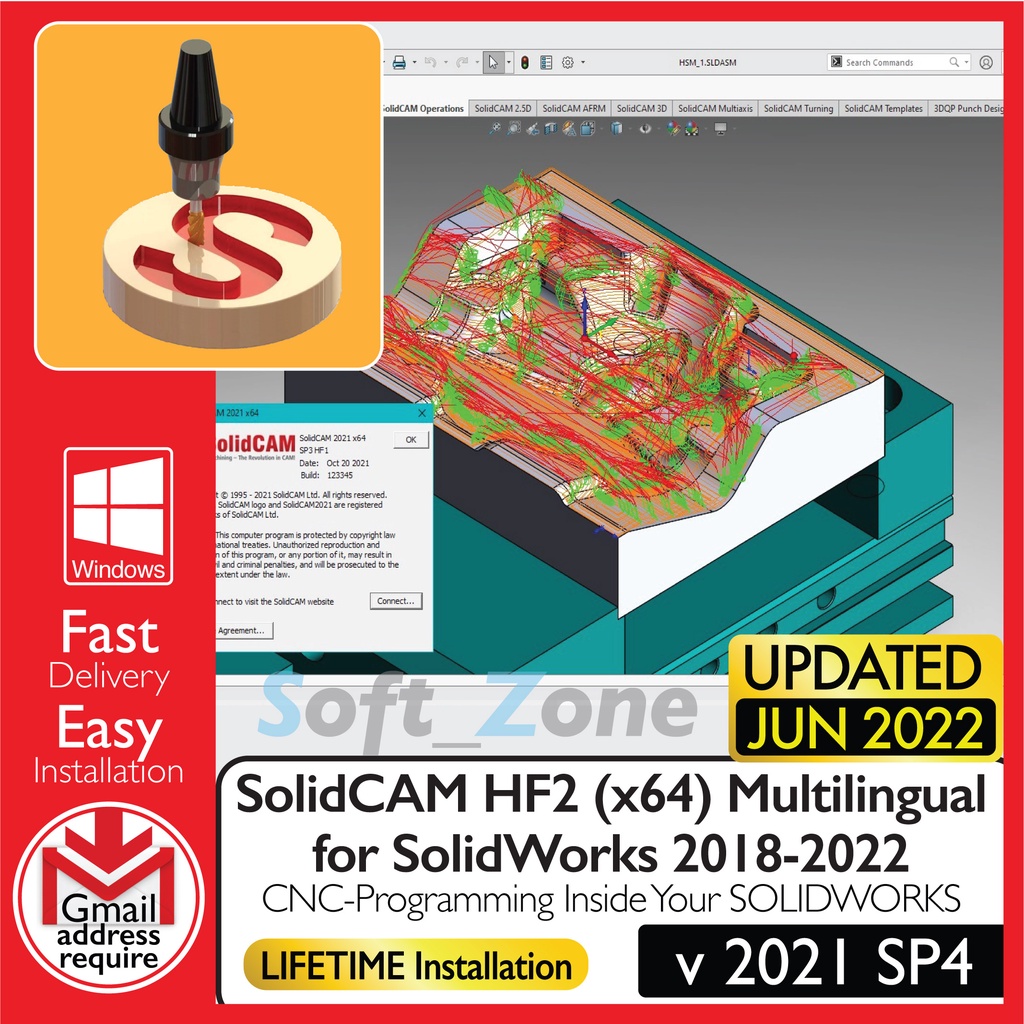

SldCAM 2021 SP4 HF2 SldWrks 2018-2022 - CNC-Prgrmmng Insd Yr SOLIDWORKS [WINDOWS x64] - Dgtl Dwnld