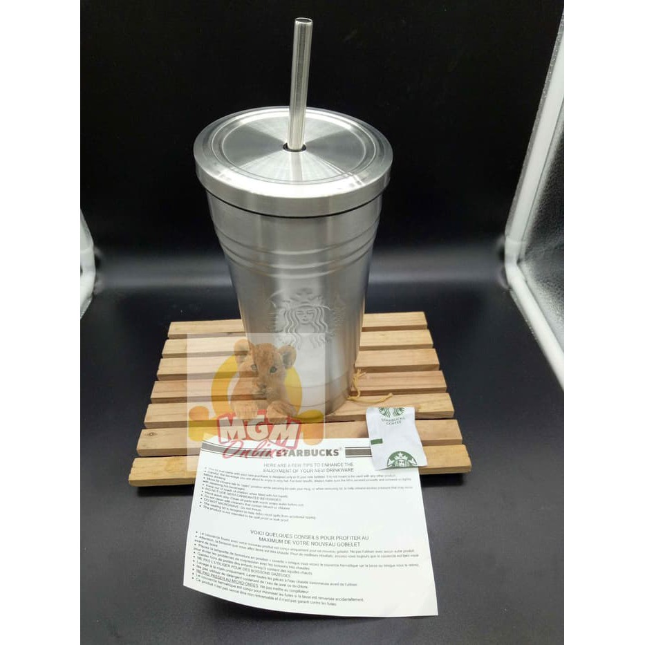 Starbucks tumber 16oz / 473ml with straw Stainless LIMITED OFFER!!