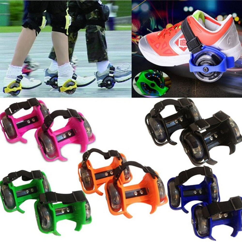 Sepatu roda flashing roller inline skate mainan sepatu roda LED sport