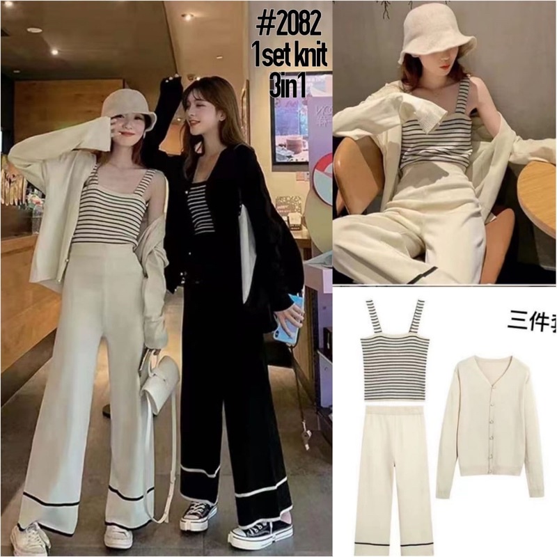 Hiruka One Set Knit 3in1 // One Set Rajut Knit Import