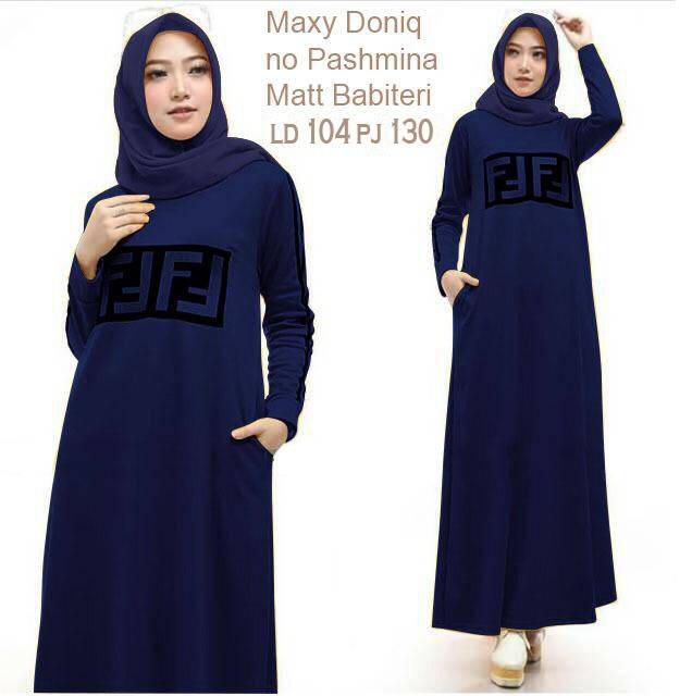 TOTOTAshop.Maxi DONIQ,bahan babyterry tebal premium,motif sablon halus.NO PASHMINA