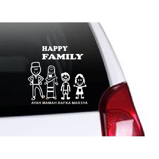 Stiker Mobil Family Stiker Cutting Kaca Mobil Stiker Terlaris