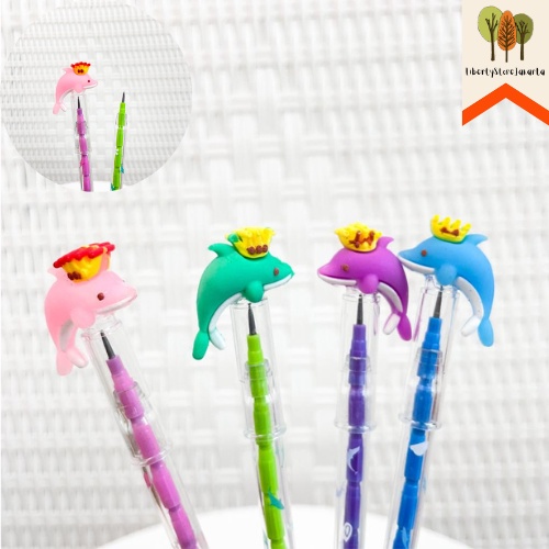 

Pensil Susun Motif Ikan Lumba Lumba Pensil Refill Isi Ulang Ikan Stacking Pencil Funny Dolphins Refill Pencil Fancy Best Gift Present For Birthday Event Souvenir Alat Tulis Kantor Sekolah Ready Grosir Kado Ulang Tahun READY COD