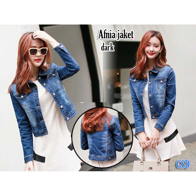 Grosir Dress jaket jeans wanita afnia jaket BARANG BERKUALITAS PALING KECE