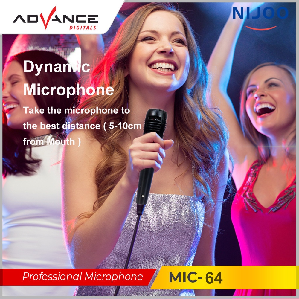 Advance  Mic Kabel Jack Besar 6.5mm Karaoke Panjang 3 Meter Profesional Garansi 1 Tahun