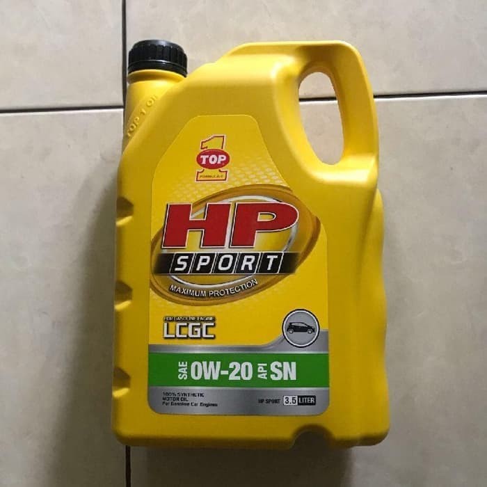 Promo Oli top 1 HP SPORT LCGC sae 0w-20 api SN fully synthetic isi 3.5 liter terlaris idola