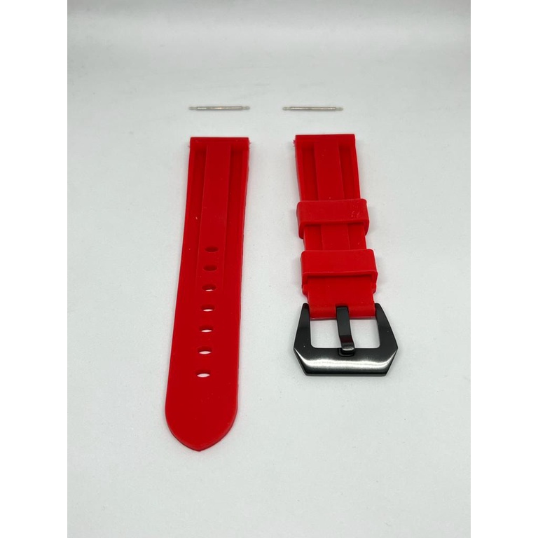STRAP PANERAI / TALI JAM PANERAI 22mm 24mm STRAP UNIVERSAL  Silicone Rubber LUMINOR PANERAI  Color silikon karet Strap kulit silikon premium Amazfit samsung Xiaomi band