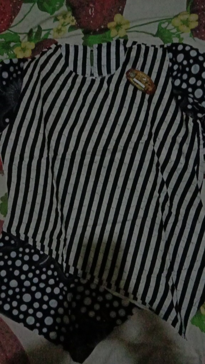 Couple Batik Tunik Ziggy Polkadot Abu