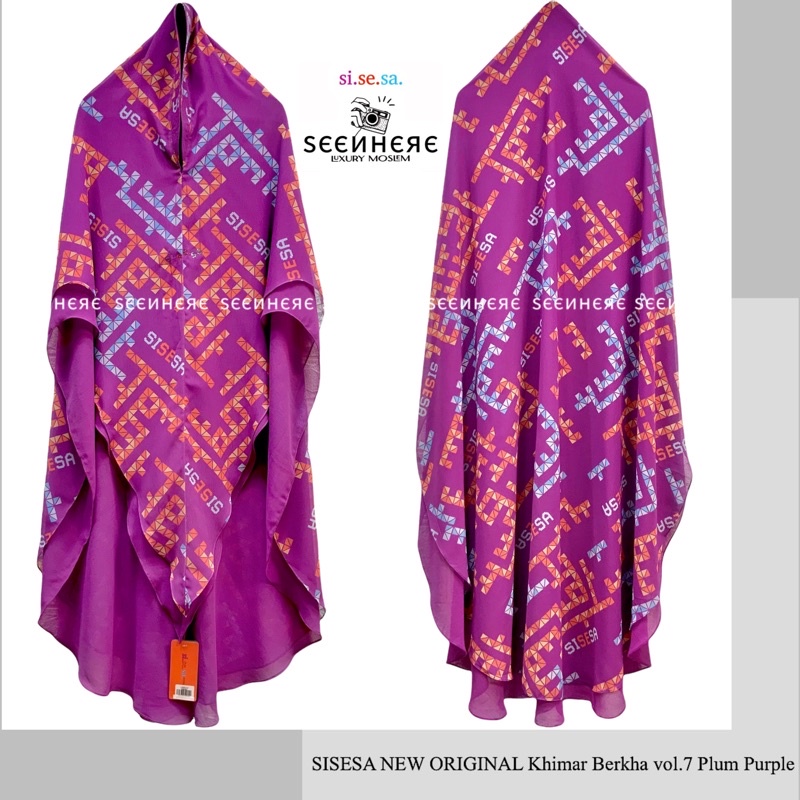 SISESA NEW ORIGINAL GUARANTEED - Khimar Berkha Vol.7 Plum Purple