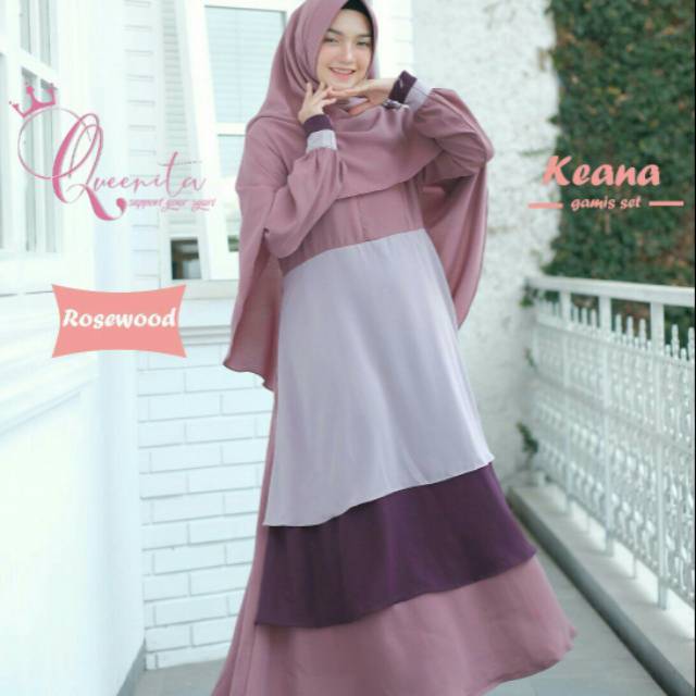 GAMIS SYAR'I KEANA SET ROSEWOOD /GAMIS SYAR'I KEANA SET BY QUEENITA