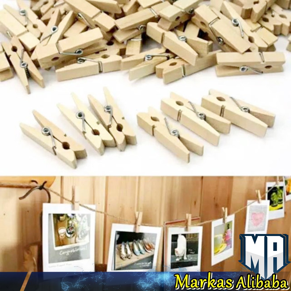 WOODEN CLIP / JEPIT KAYU POLOS NATURAL / JEPIT FOTO KAYU / PENJEPIT KAYU