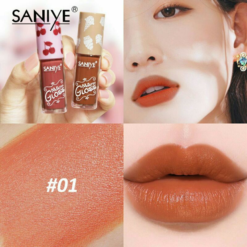 Saniye Lipstick Cair Kosmetik / Makeup Matte Melembabkan Bibir L1152