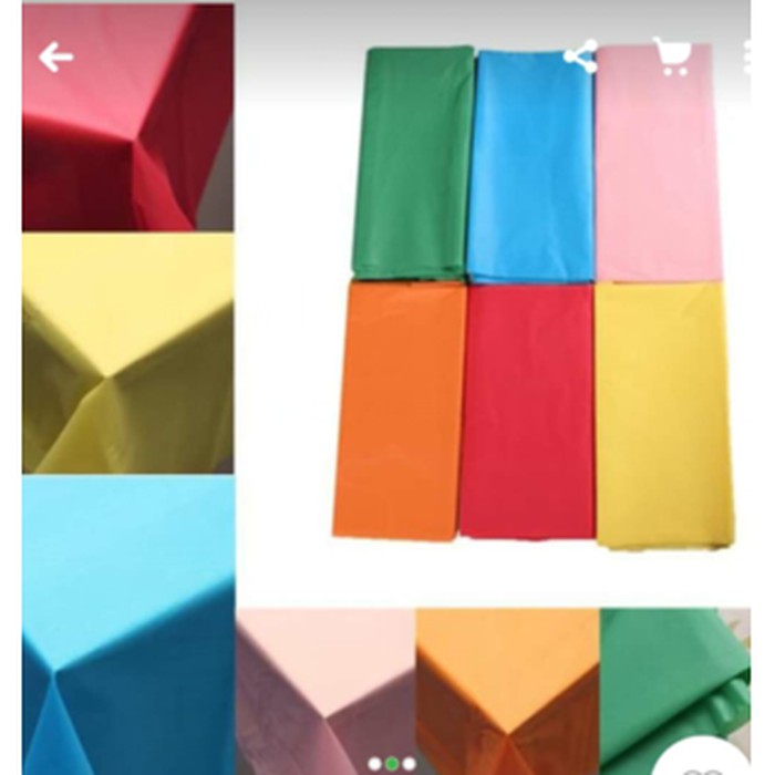 Taplak Meja Plastik Polos / Plastic Table Cover