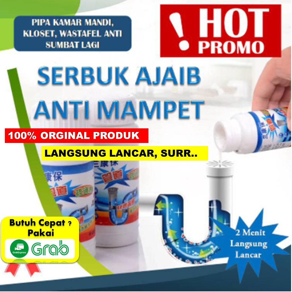 ANTI SUMBAT Bubuk Anti Sumbat Pembersih Saluran Tersumpat TAPON WC Tersumbat Westapel Wastapel ampuh