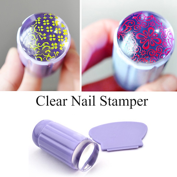 Pad template Silikon Transparan Motif Natal Untuk Dekorasi nail Art