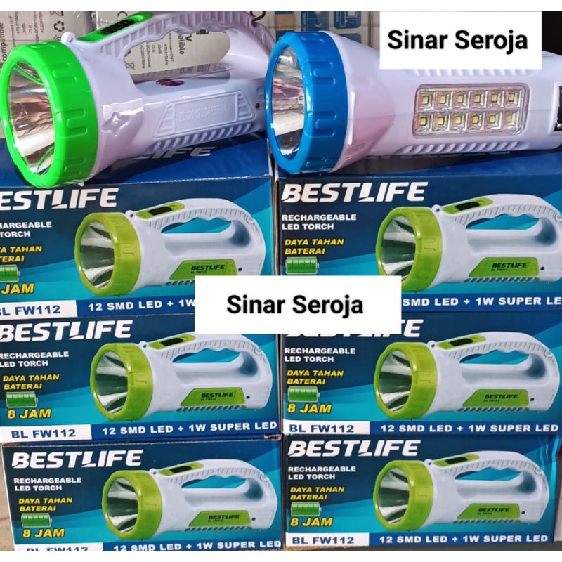 Senter cas best life/senter cas tangan/senter cas+emergency