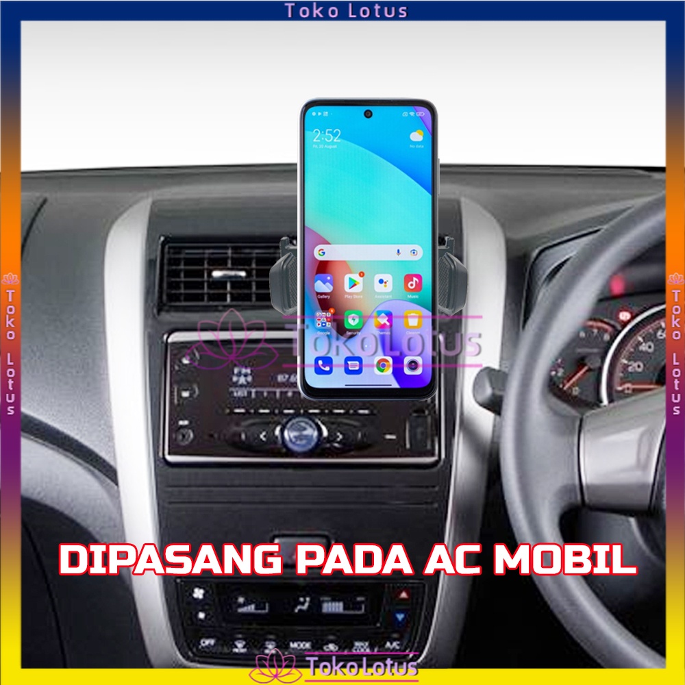 Holder Handphone Jepit Ventilasi AC / Phone Holder AC Mobil / Holder HP di AC Mobil / Holder Gps