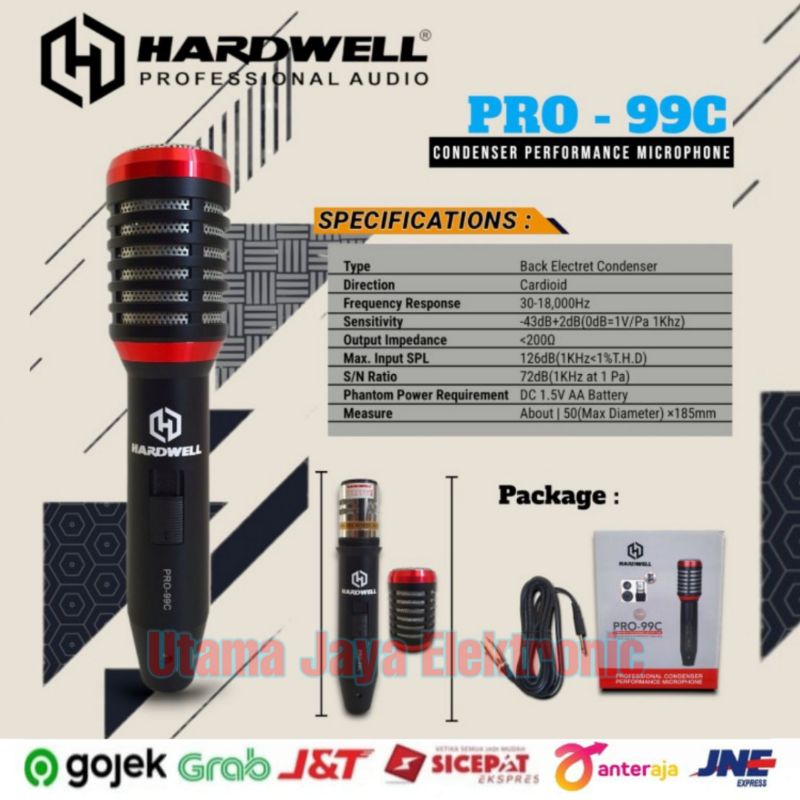 Microphone Kabel Condenser Hardwell Pro 99C Mikrofon Kondenser Kabel PRO99C Original