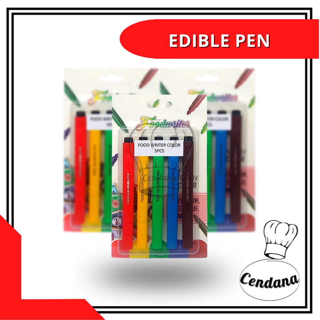 

EDIBLE PEN WARNA 5PCS