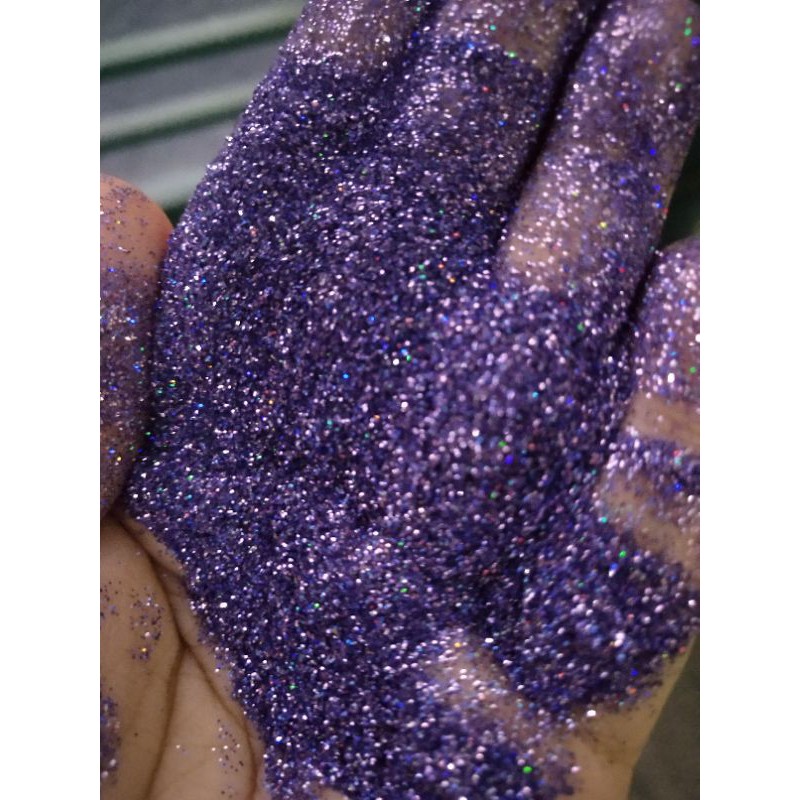 SERBUK GLITTER UNGU HOLOGRAM KILOAN