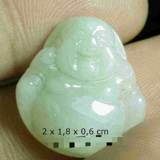 Liontin Buddha ketawa + kalung moonstone full beads custom