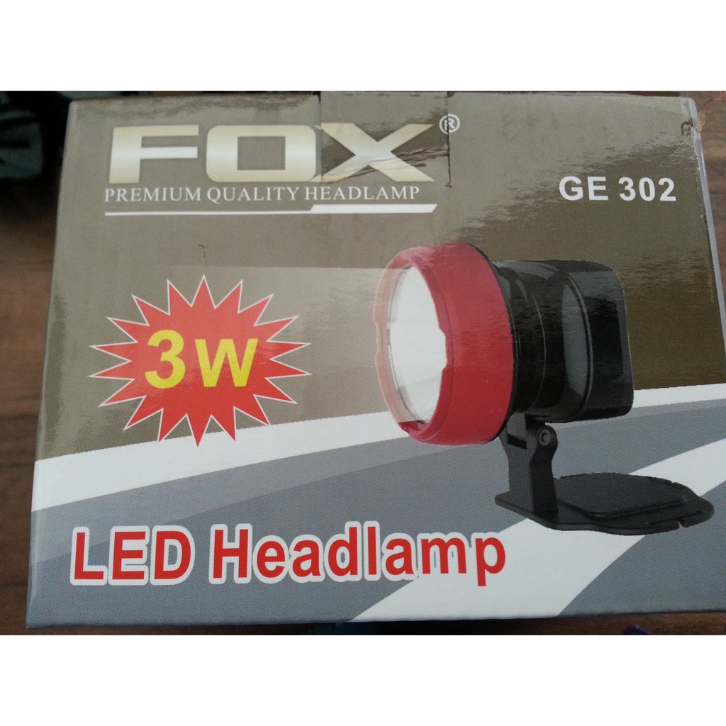 SENTER KEPALA Super Terang LED 3W merk Fox GE302