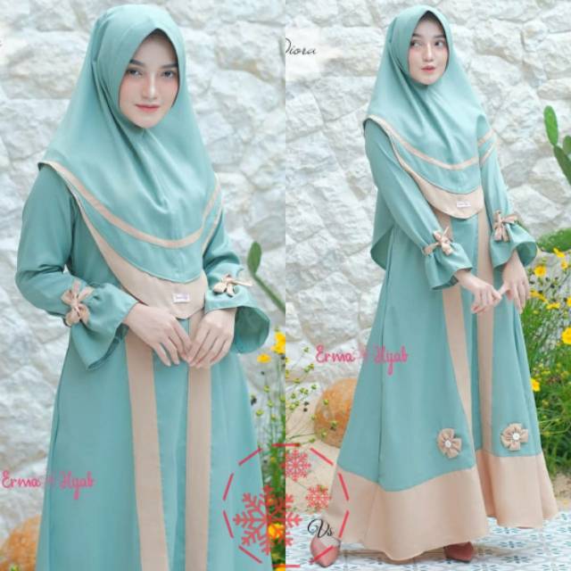 SYARI ERNA SY ERNA SV SYARI MOSCREPE PREMIUM GAMIS MUSLIM KEKINIAN GAMIS OOTD