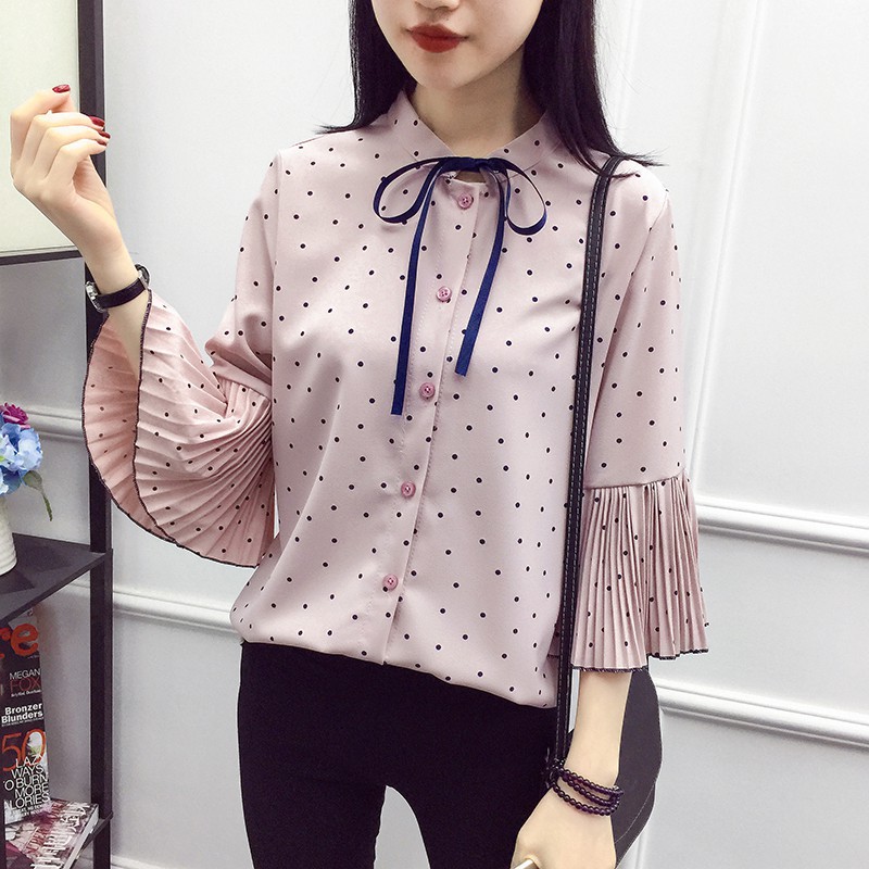  korean  style women ladies chiffon  shirt blouse baju  baju  