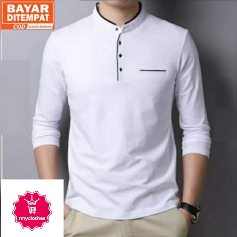 kaos koko kerah Shanghai pria