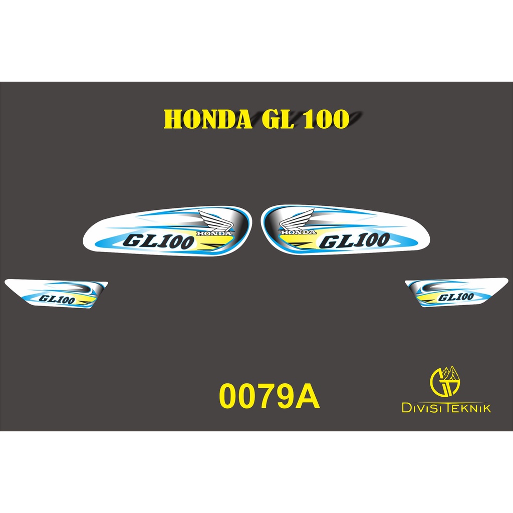Striping  / Stiker / List Striping / Decal / Stiker Variasi honda gl 100 gradasi