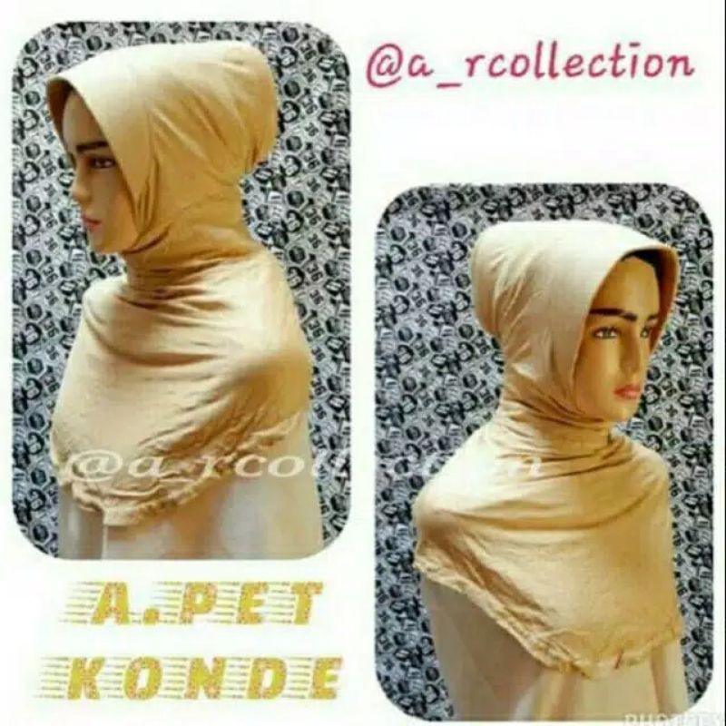 Ciput Ninja Antem Pet Cepol/Konde, Resleting di Bagian Belakang, Bahan Kaos Rayon, Kualitas PREMIUM