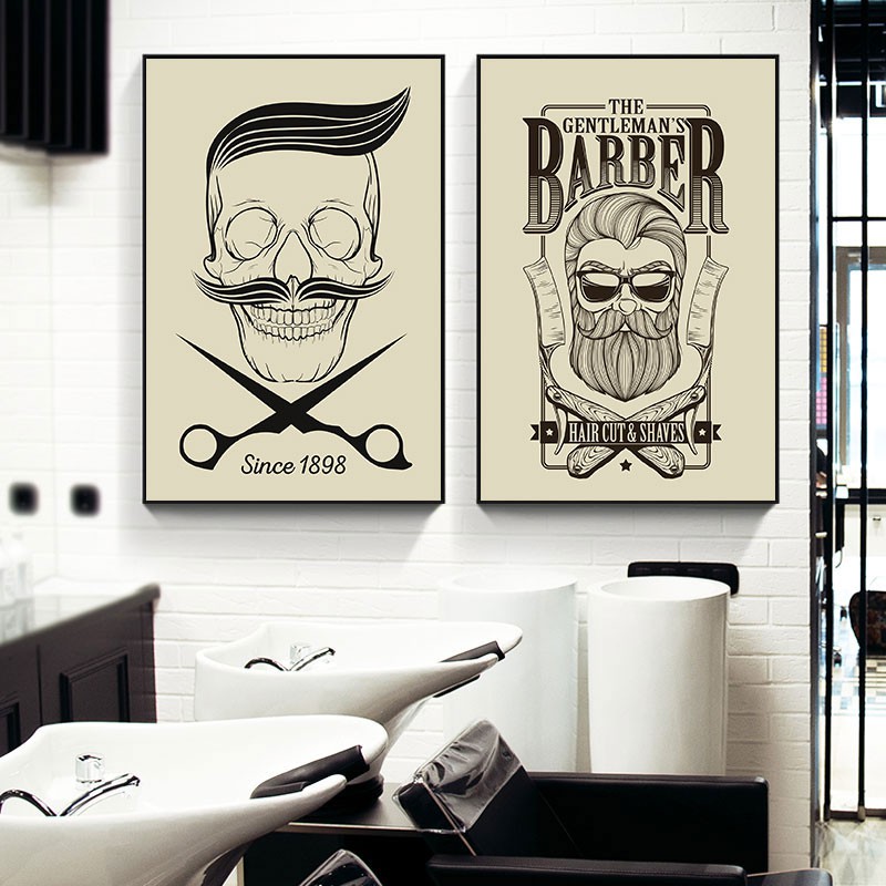 30 Lukisan Dinding  Barbershop Arti Gambar 