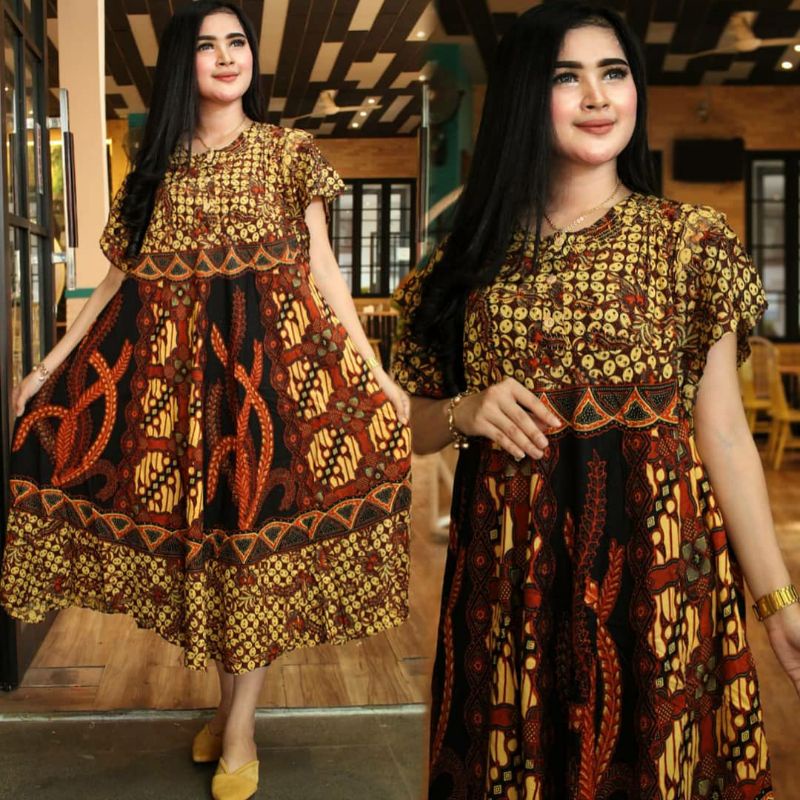 DASTER JUMBO XXXL LD 140 / DASTER PAYUNG KLOK BUSUI DAN BUMIL KANCING DEPAN / DASTER PAYUNG JUMBO XXL KENCANA BATIK BISA PILIH MOTIF TERMURAH