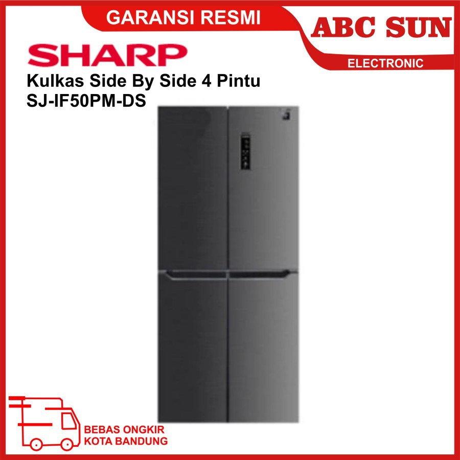 SHARP SJIF50PMDS Kulkas 4 Pintu Side By Side Inverter 472 Liter (Khusus Bandung)