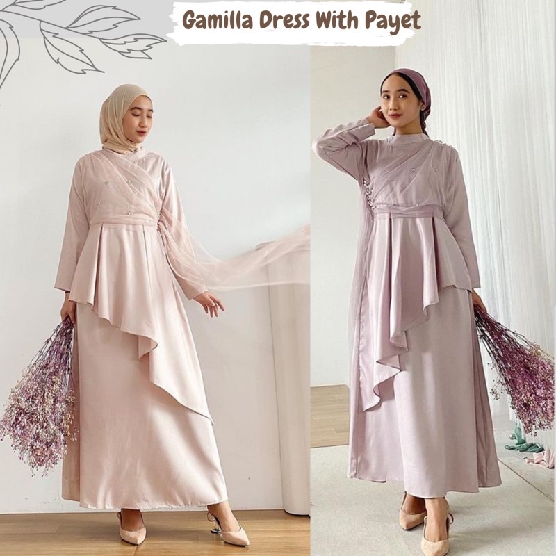 Gamilla Tille Dress Ld 104/Dress Tille Pesta/Dress Sage/Dress Tille Kondangan/Dress Murah