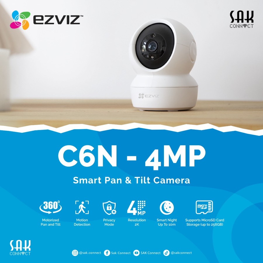 Ezviz C6N Smart Wifi Pan Tilt Camera 4MP