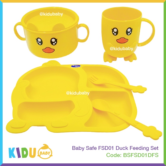 Baby Safe FSD01 Duck Feeding Set Perlengkapan Makan Bayi dan Anak Kidu Baby