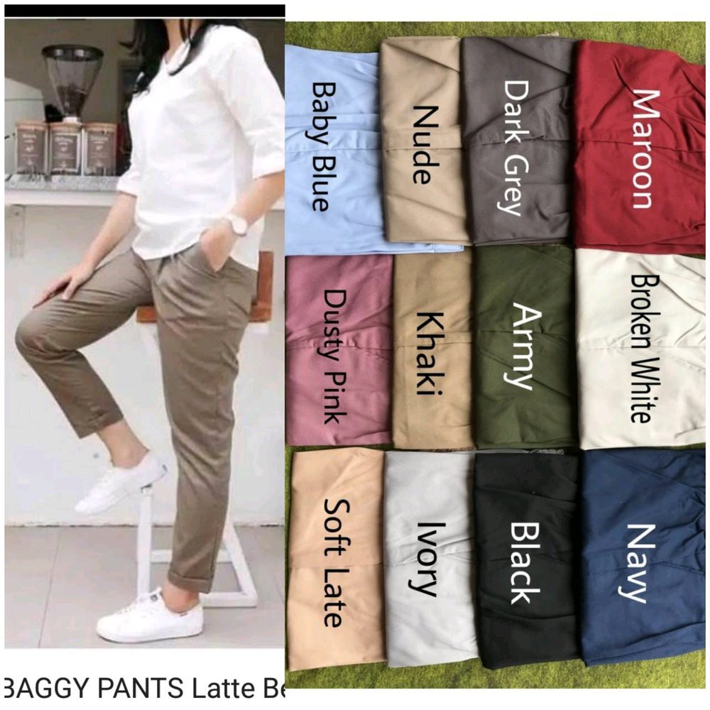 MFcollection Celana  Bahan Panjang  Wanita BAGGY  PANTS  