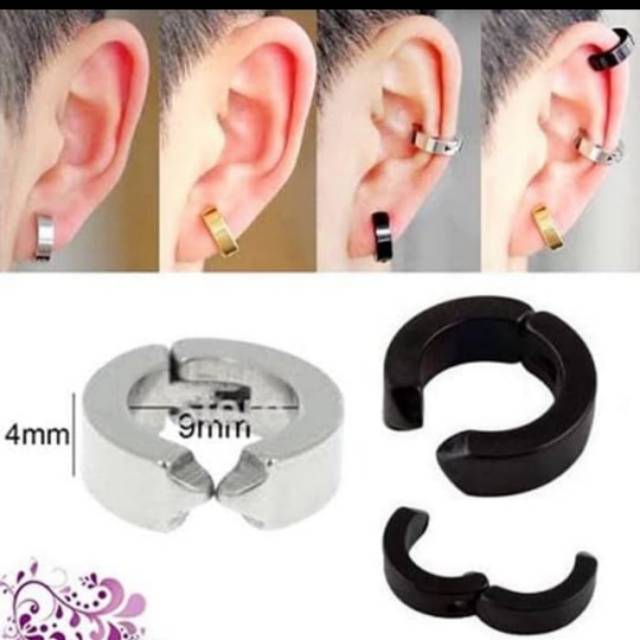 Anting Jepit Pria