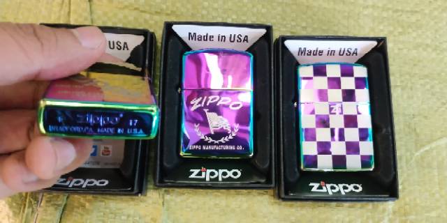 ZIPPO RAINBOW GRADE ORI EKSLUSIF | KOREK ZIPPO PELANGI | INCLUDE BOX EKSLUSIF