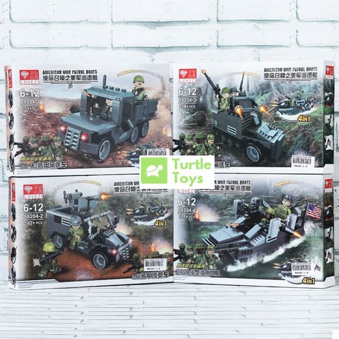  Mainan Lego Tentara  America War Patrol 4 in 1 Shopee 