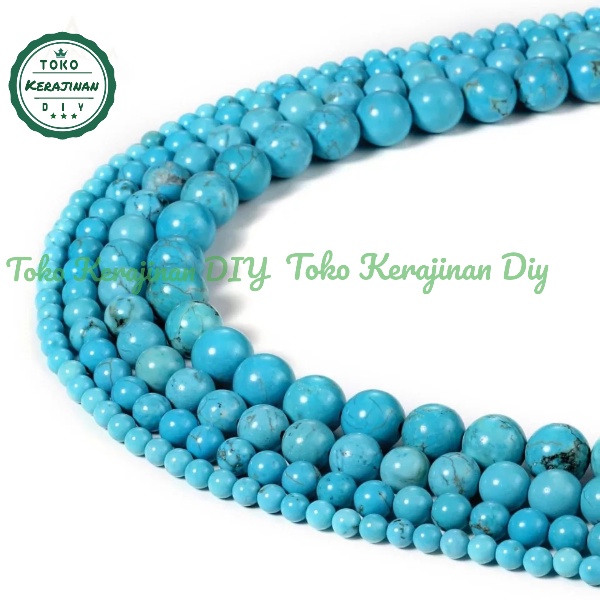 Bahan Gelang Batu Phirus 6.8.10mm Untuk Gelang Kalung Tasbih Dan Kerajinan DIY