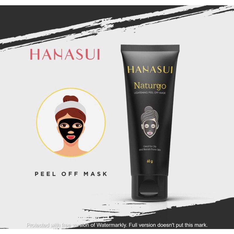 hanasui naturgo lightening peel off mask 60g