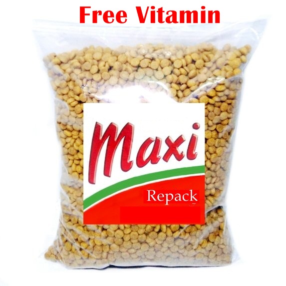 Makanan Kucing MAXI 1kg Free Vitamin Premium Quality Dewasa &amp; Kitten Dry Food Pakan Kering Pelet