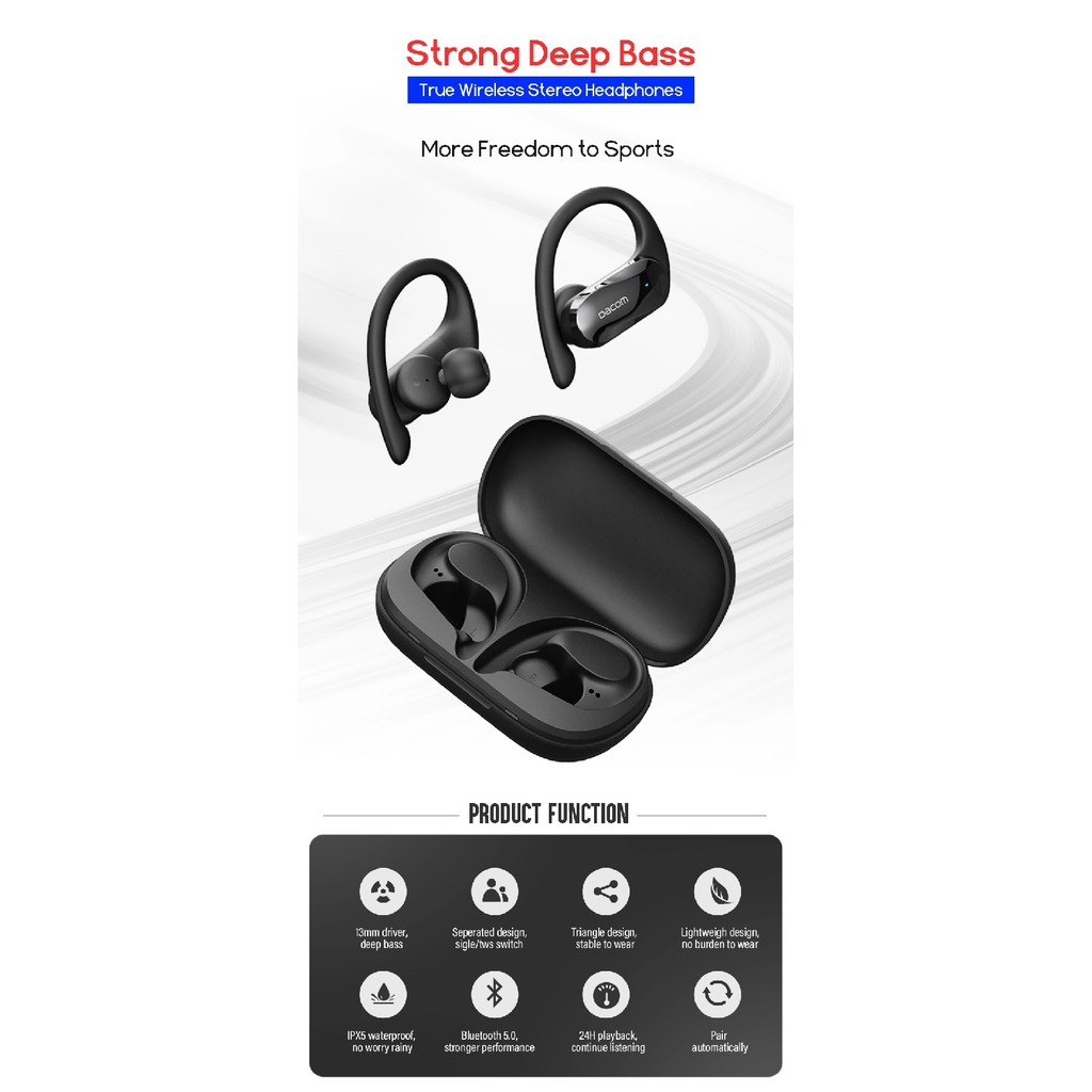 DACOM L19 - True Wireless Stereo Bluetooth Earphone with Charging Case - Earphone Bluetooth Terbaru