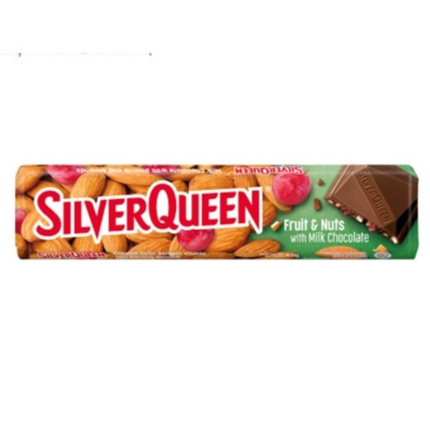 

SILVERQUEEN FRUIT & NUT S WITH MILK CHOCOLATE 65 GRAM / COKELAT SILVERQUEEN