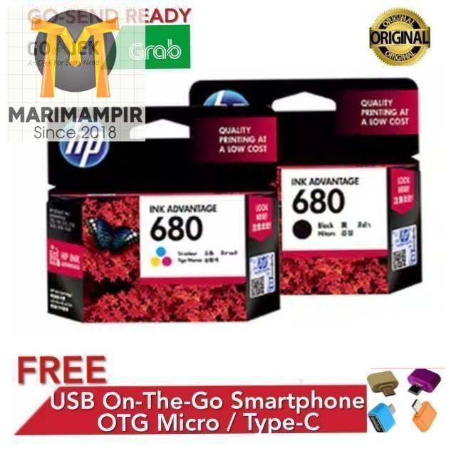 Marimampir Tinta Hp 680 cartridge paket black color deskjet 2135