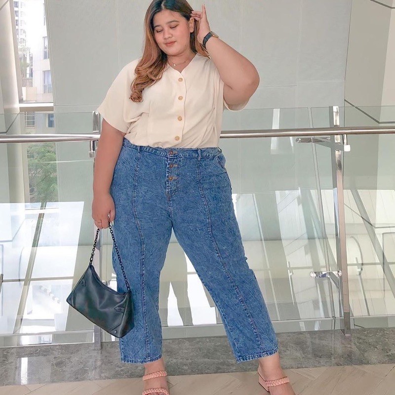 HIGHWAIST JEANS boyfriend jeans bigsize jumbo Shopee HIGHWAIST JEANS boyfriend jeans bigsize jumbo Shopee